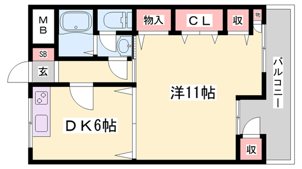 明石駅 バス8分  変電所前下車：停歩3分 4階の物件間取画像